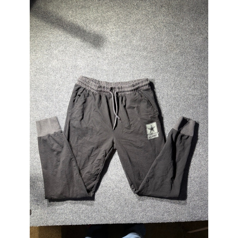US Army Mens Jogger Sweatpants Black Fleece Athletic Pants GA3_6065_32 Size M